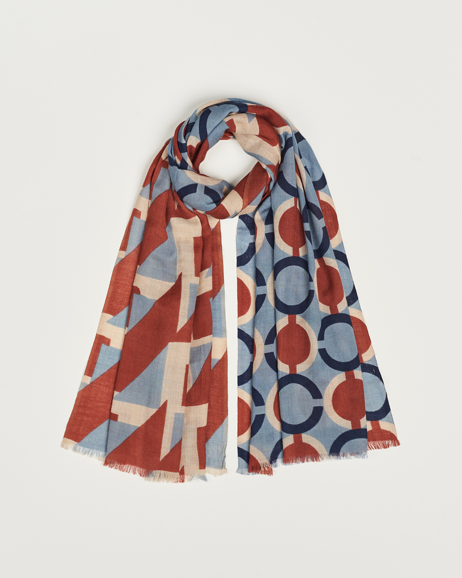 Uomini | Altea Printed Wool Scarf Brick | Altea | Printed Wool Scarf Brick