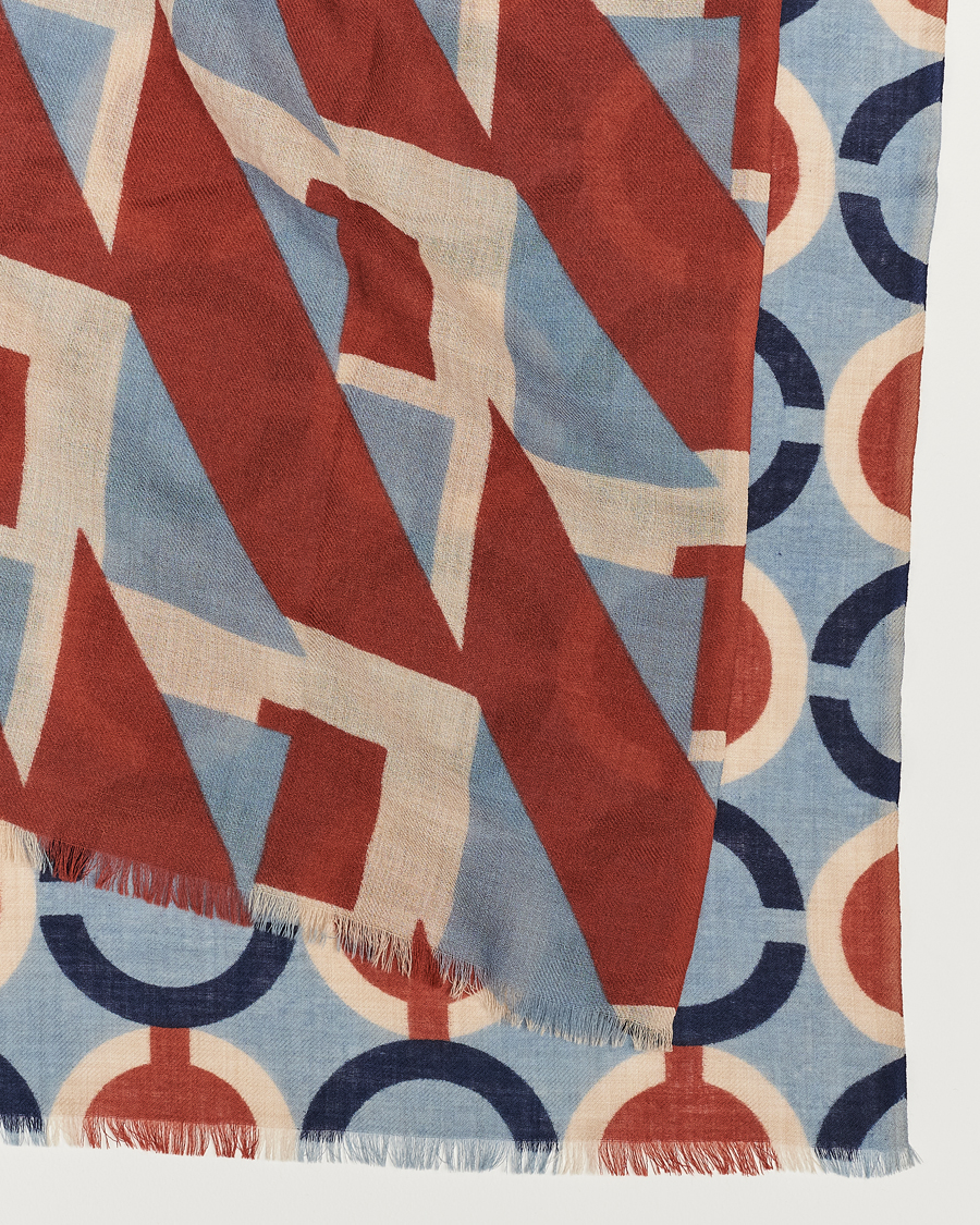 Uomini | Altea Printed Wool Scarf Brick | Altea | Printed Wool Scarf Brick