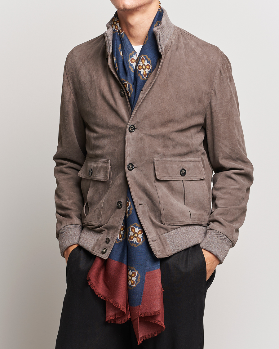 Uomini | Altea Printed Medallion Wool Scarf Navy | Altea | Printed Medallion Wool Scarf Navy