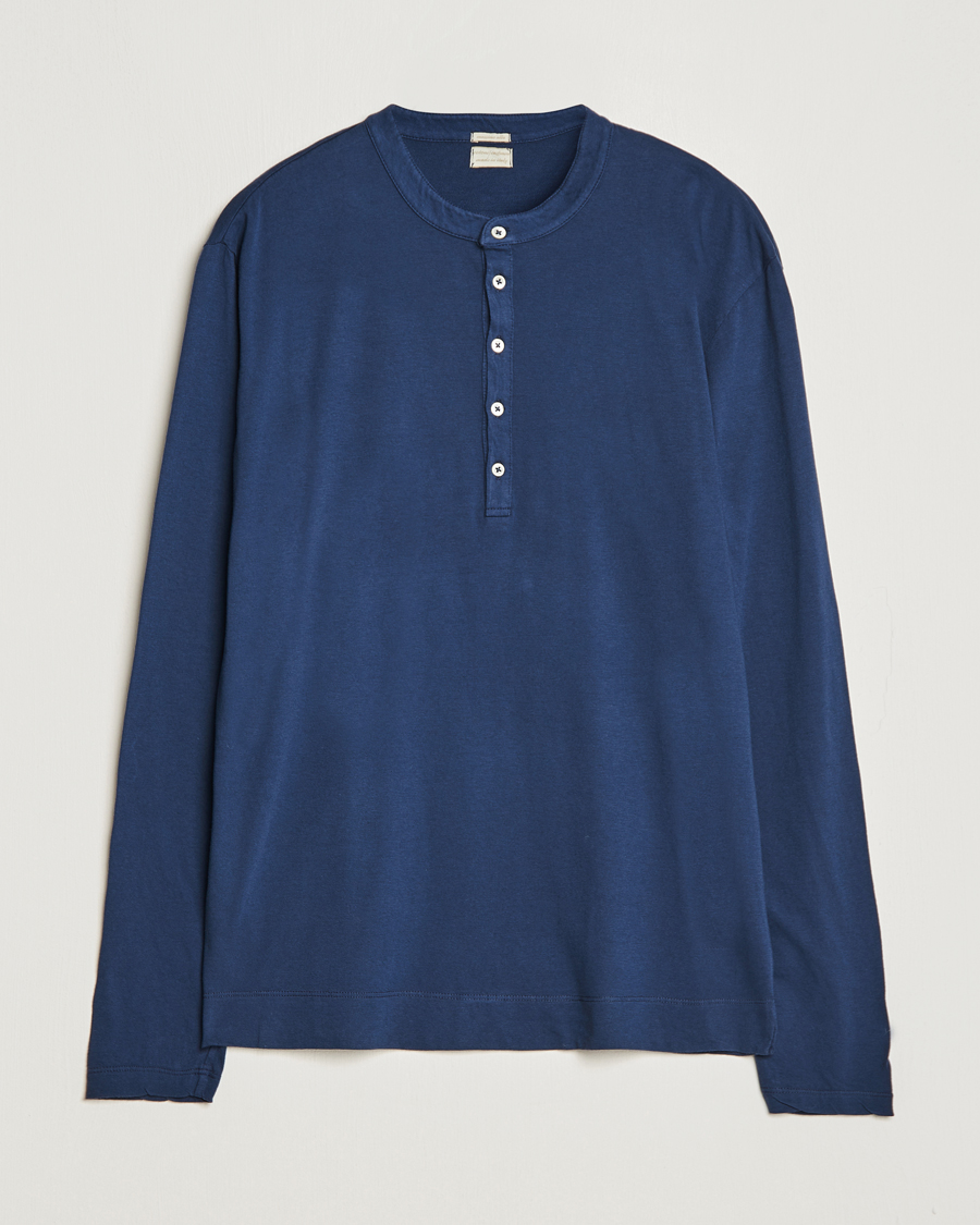 Uomini | Maglieria | Massimo Alba | Hawai Cotton/Cashmere Henley Navy