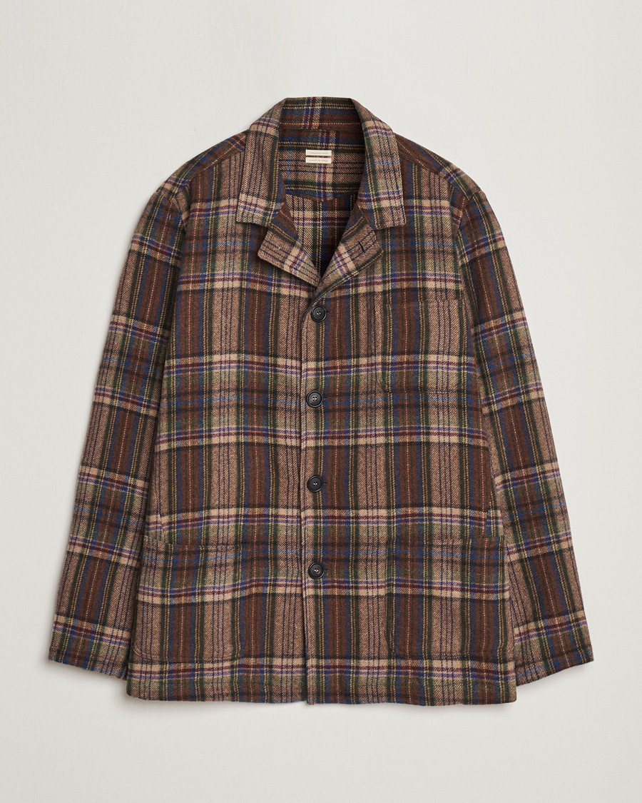Uomini | Giacche | Massimo Alba | Florida Soft Wool Shirt Jacket Brown Check