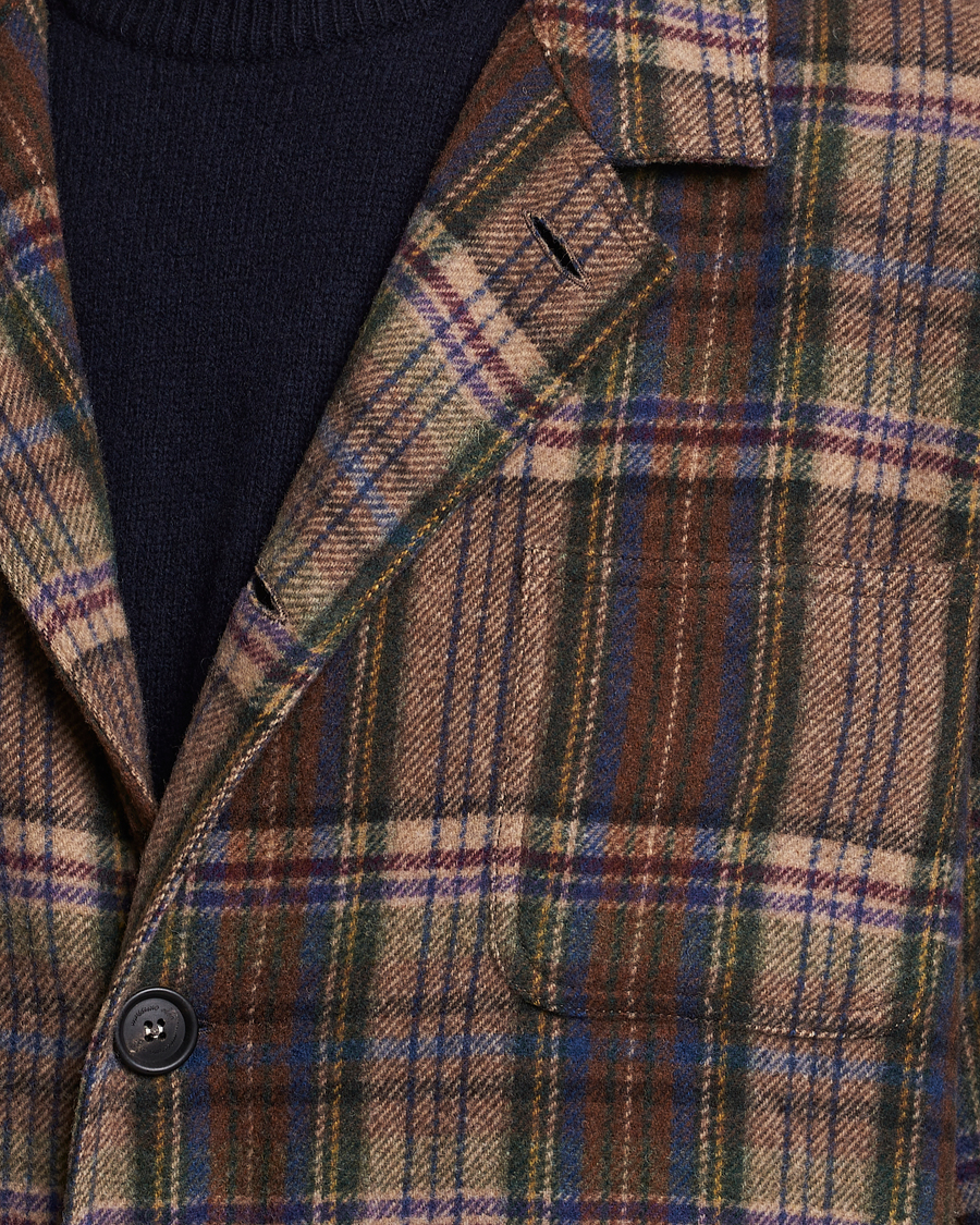 Uomini | Giacche | Massimo Alba | Florida Soft Wool Shirt Jacket Brown Check