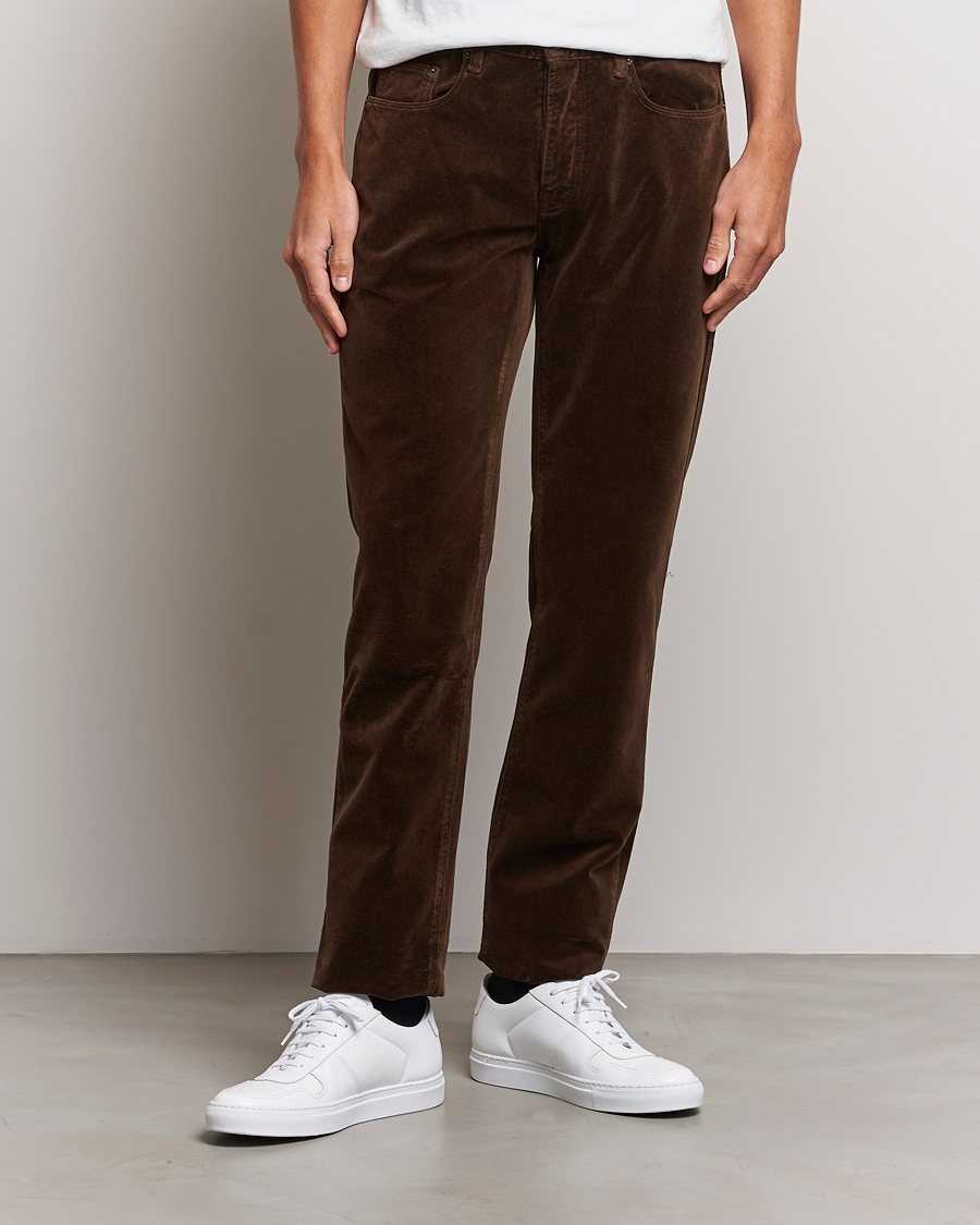 Uomini | Pantaloni | Massimo Alba | Regular Fit Velvet 5-Pocket Pants Chestnut