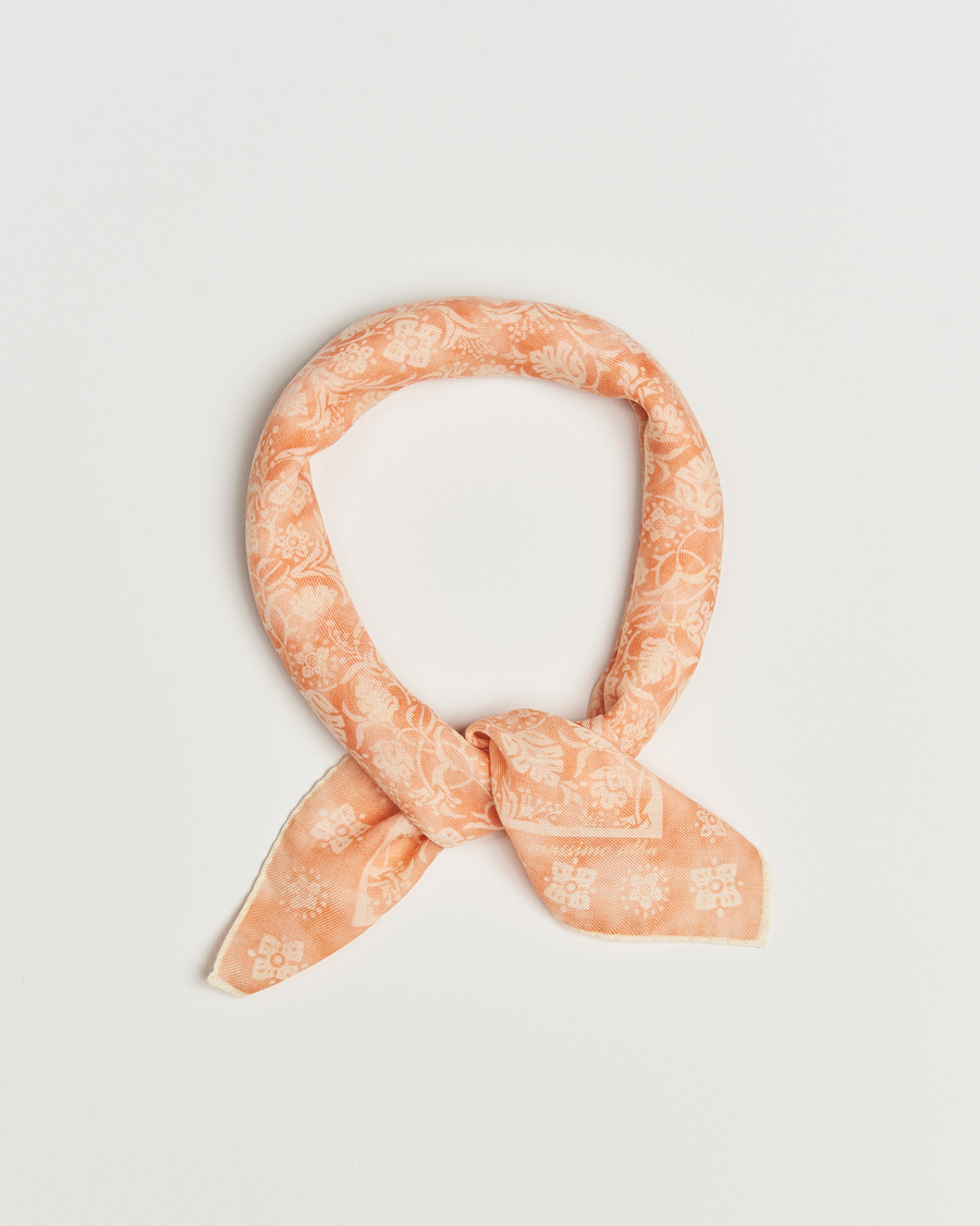 Uomini | Massimo Alba Printed Cashmere Bandana Apricot | Massimo Alba | Printed Cashmere Bandana Apricot