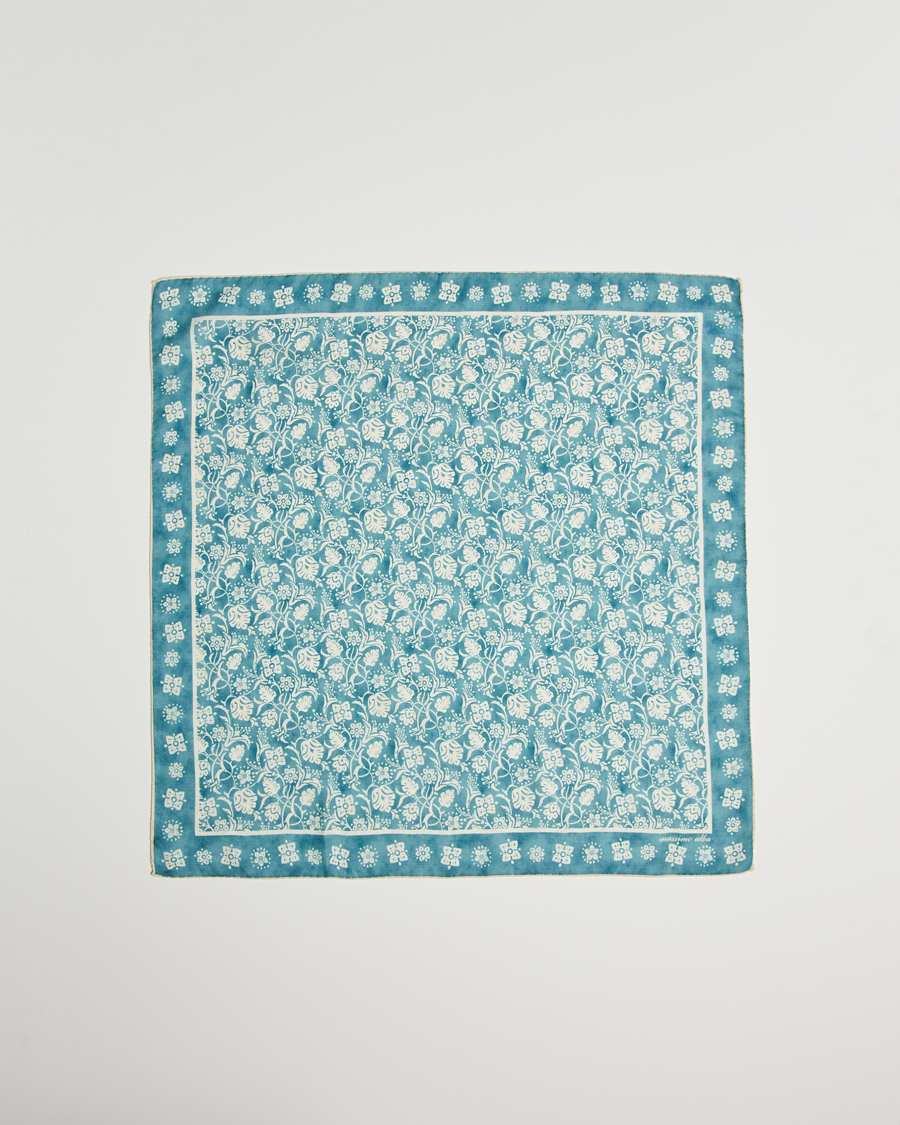 Uomini | Massimo Alba Printed Cashmere Bandana Turchese | Massimo Alba | Printed Cashmere Bandana Turchese