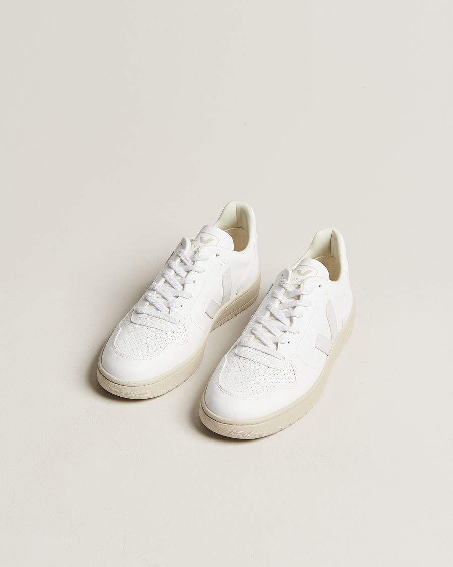Uomini | Veja V-10 Vegan Leather Sneaker Full White 40 | Veja | V-10 Vegan Leather Sneaker Full White 40
