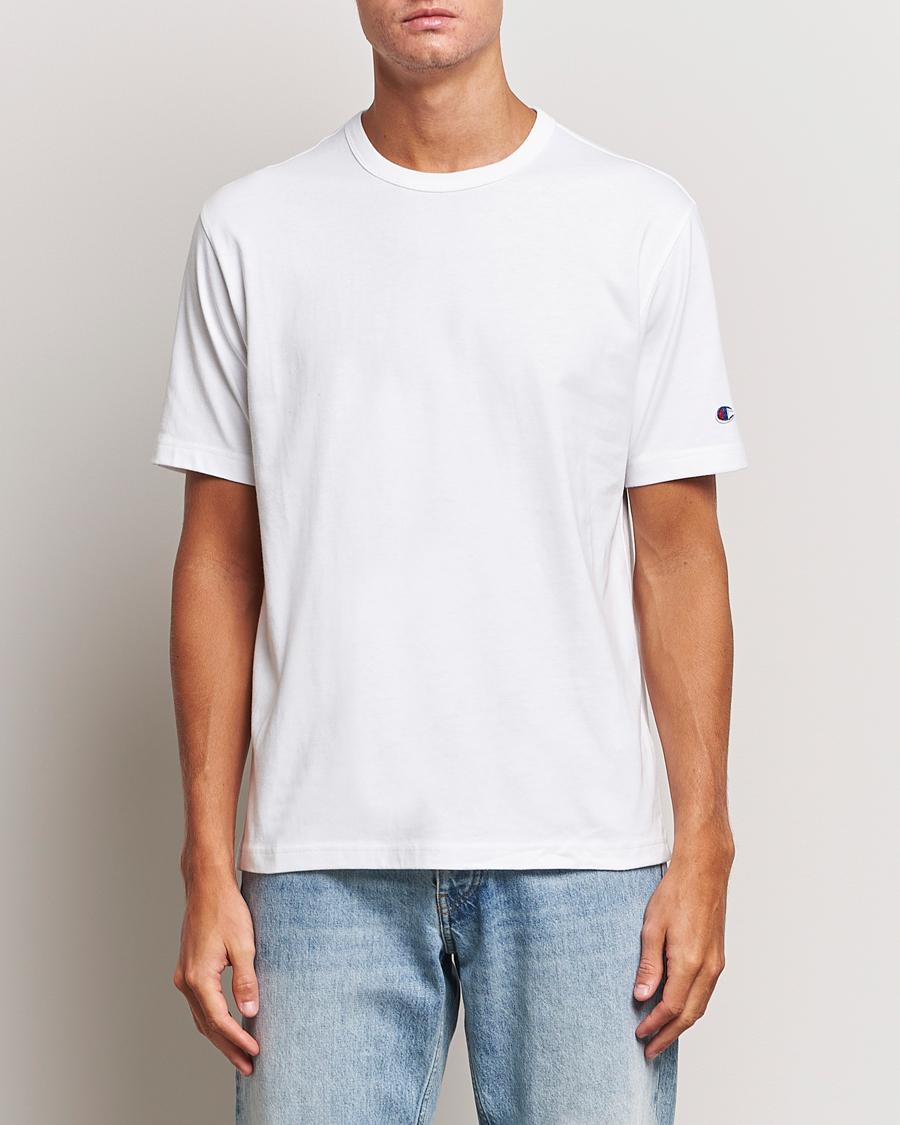 Uomini | T-shirt | Champion | Jersey Crew Neck T-shirt White