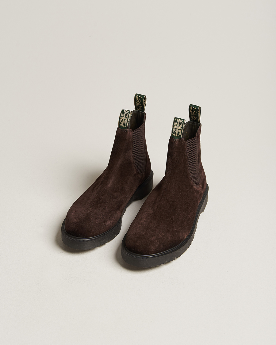 Uomini | Stivali | Loake Shoemakers | Mccauley Heat Sealed Chelsea Brown Suede