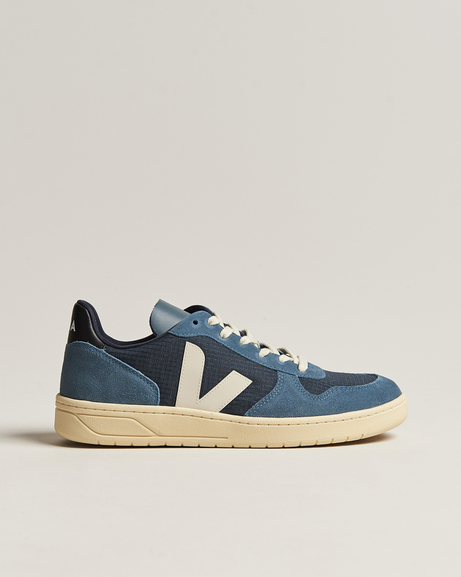 Uomini | Veja V-10 Ripstop Leather Sneaker Nautico Pierre | Veja | V-10 Ripstop Leather Sneaker Nautico Pierre