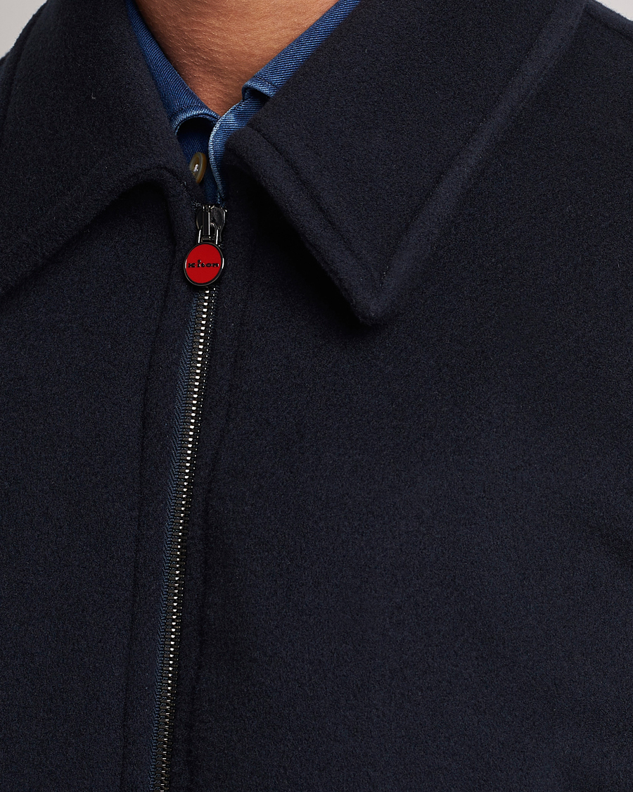 Uomini | Giacche | Kiton | Wool/Cashmere Bomber Jacket Navy