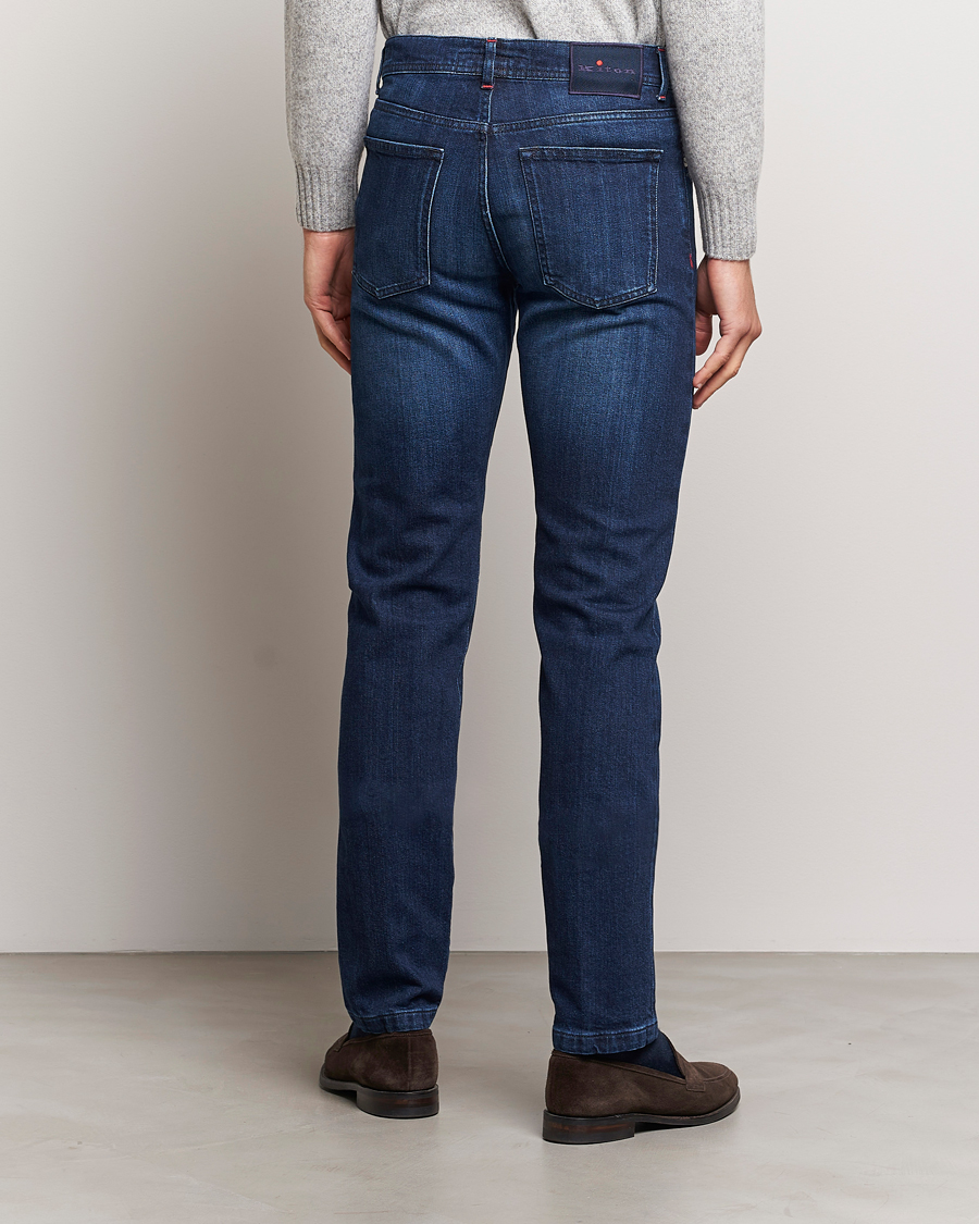 Uomini | Jeans | Kiton | Slim Fit Stretch Jeans Medium Blue Wash