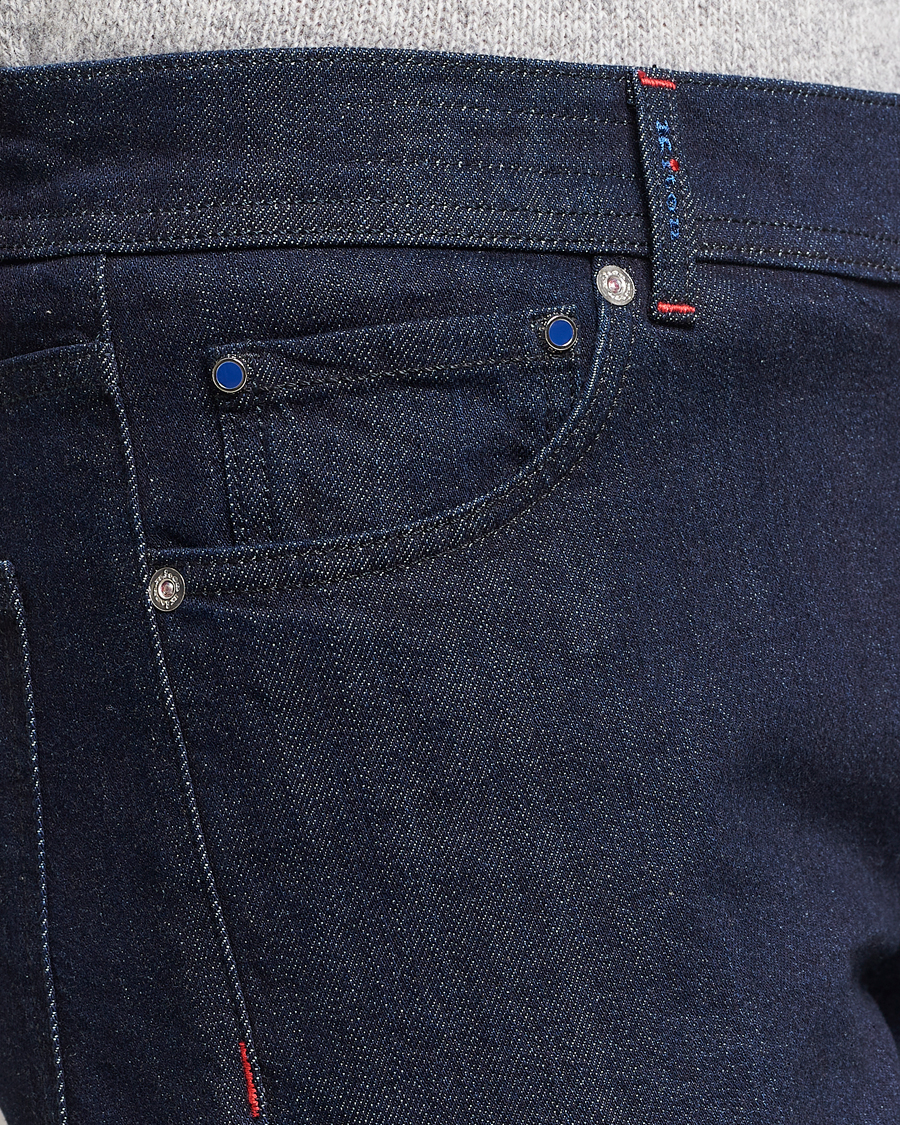 Uomini | Jeans | Kiton | Slim Fit Stretch Jeans Dark Blue Wash