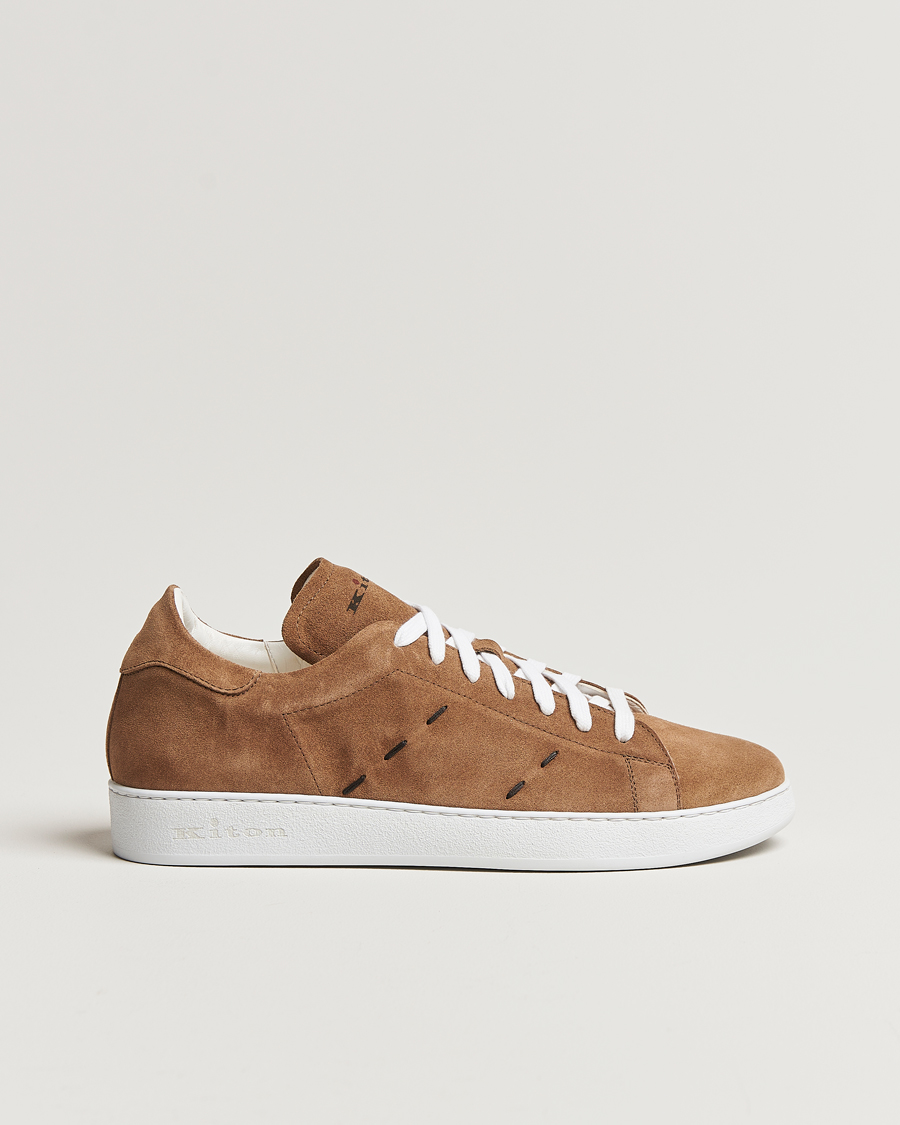 Uomini | Kiton Plain Sneakers Dark Brown Suede | Kiton | Plain Sneakers Dark Brown Suede