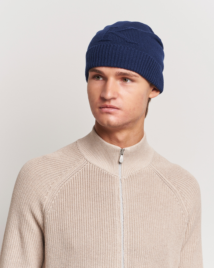 Uomini | Kiton Cashmere Beanie Navy | Kiton | Cashmere Beanie Navy