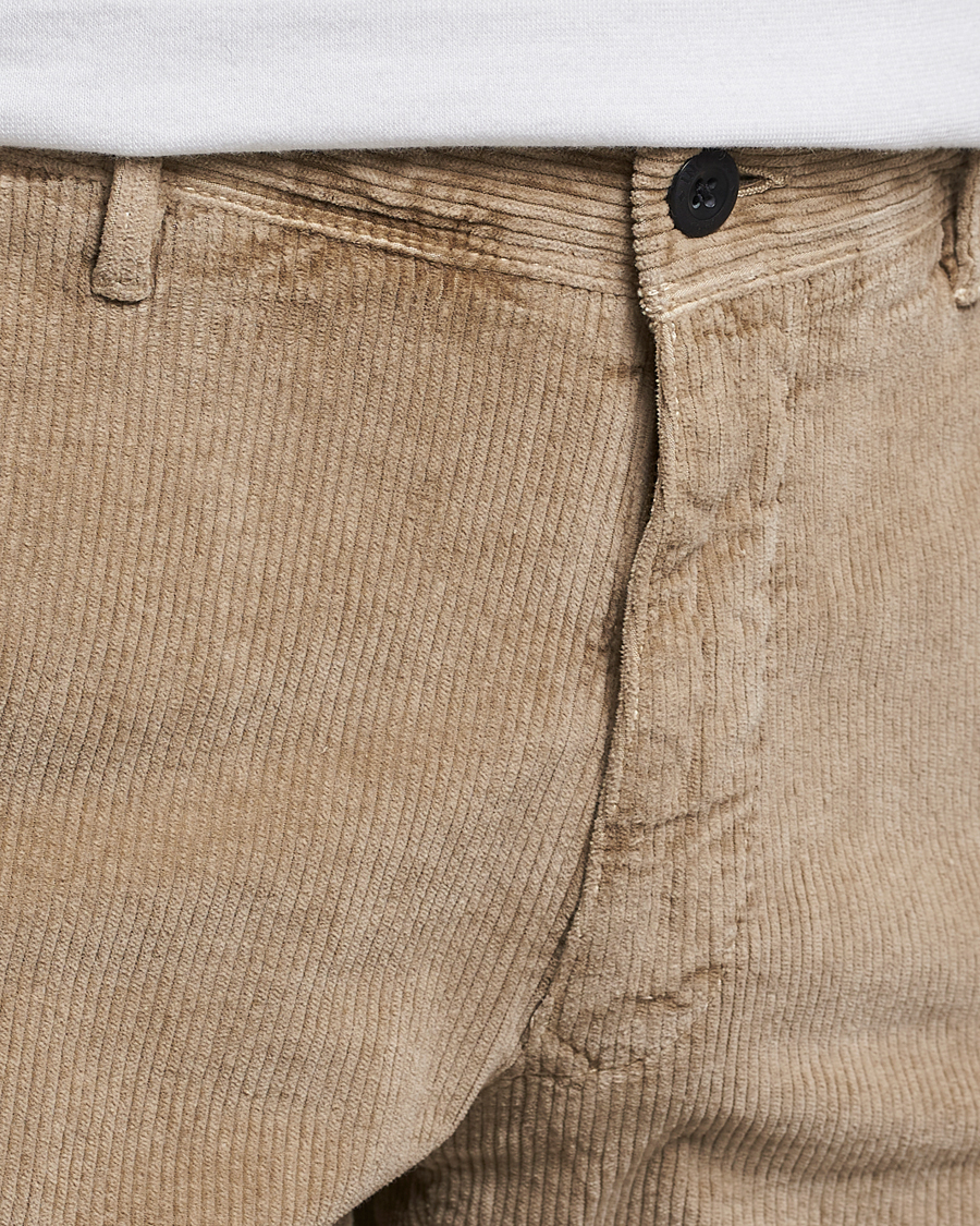 Uomini | Pantaloni | Incotex | Slim Fit Leisure Cord Slacks Beige