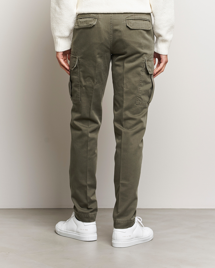 Uomini | Pantaloni | Incotex | Slim Fit Cargo Pants Military