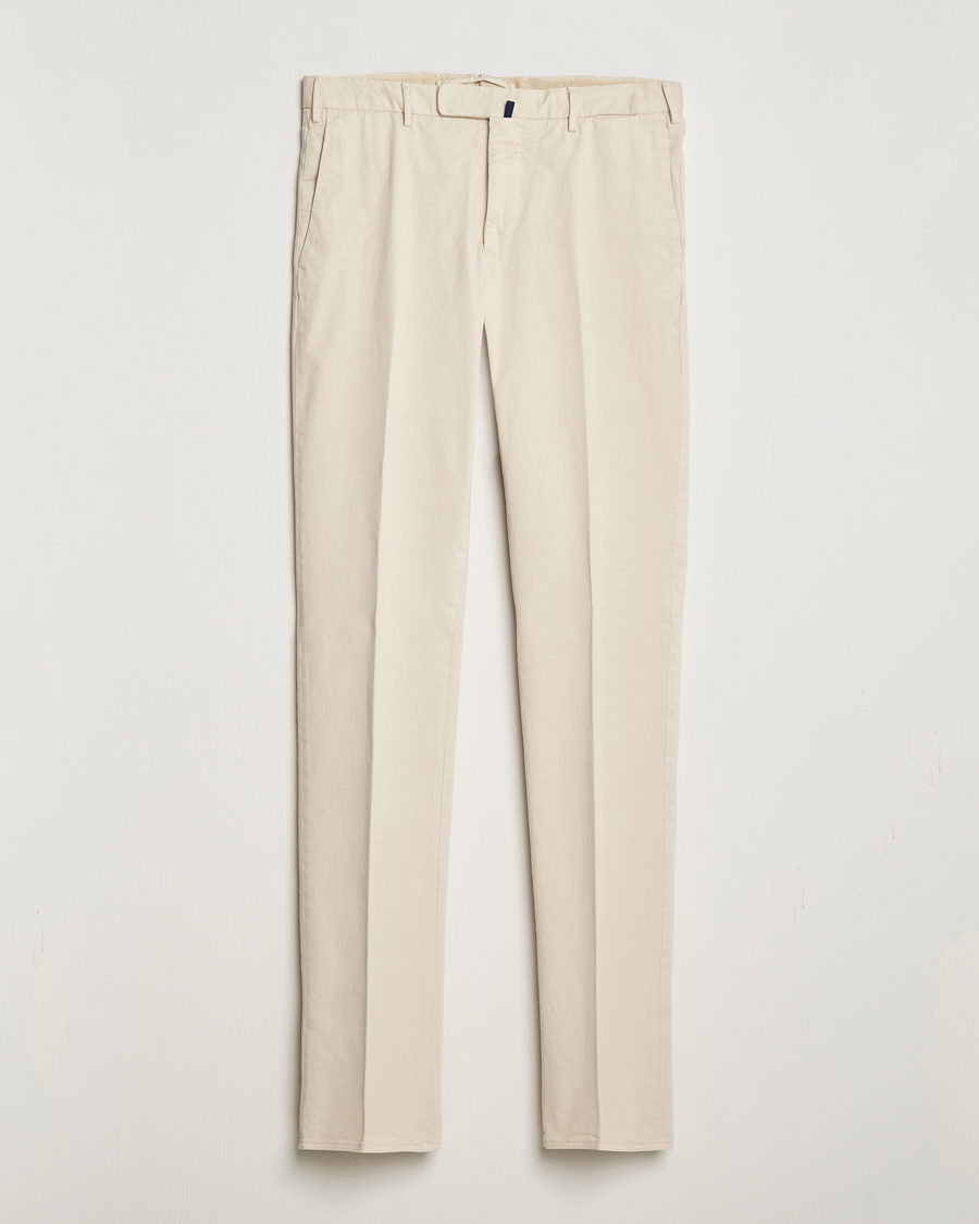 Uomini | Pantaloni | Incotex | Slim Fit Cotton Stretch Chinos Off White