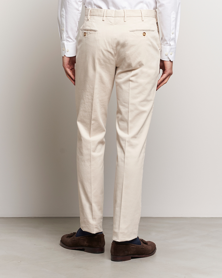 Uomini | Pantaloni | Incotex | Regular Fit Cotton Chinos Off White