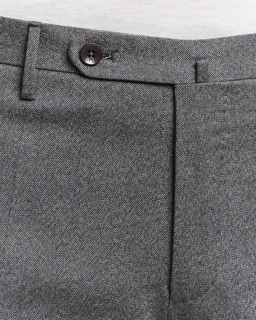 Uomini | Pantaloni | Incotex | Slim Fit Cotton Trousers Grey Melange