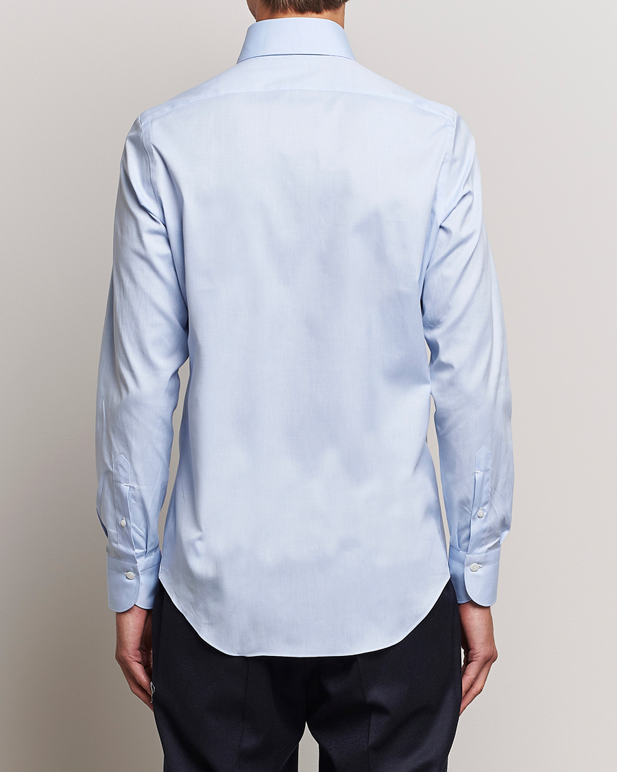 Uomini | Camicie | Finamore Napoli | Milano Slim Oxford Button Down Shirt Light Blue