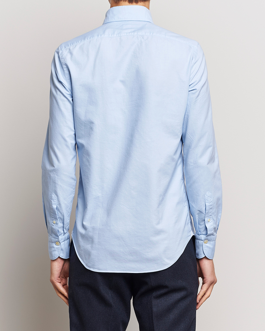 Uomini | Camicie | Finamore Napoli | Tokyo Slim Oxford Button Down Shirt Light Blue