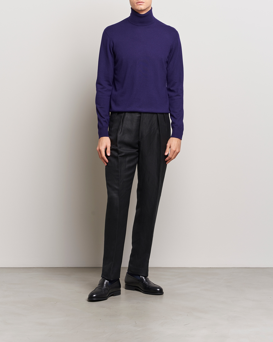 Uomini | Maglieria | Ralph Lauren Purple Label | Cashmere Jersey Rollneck Purple