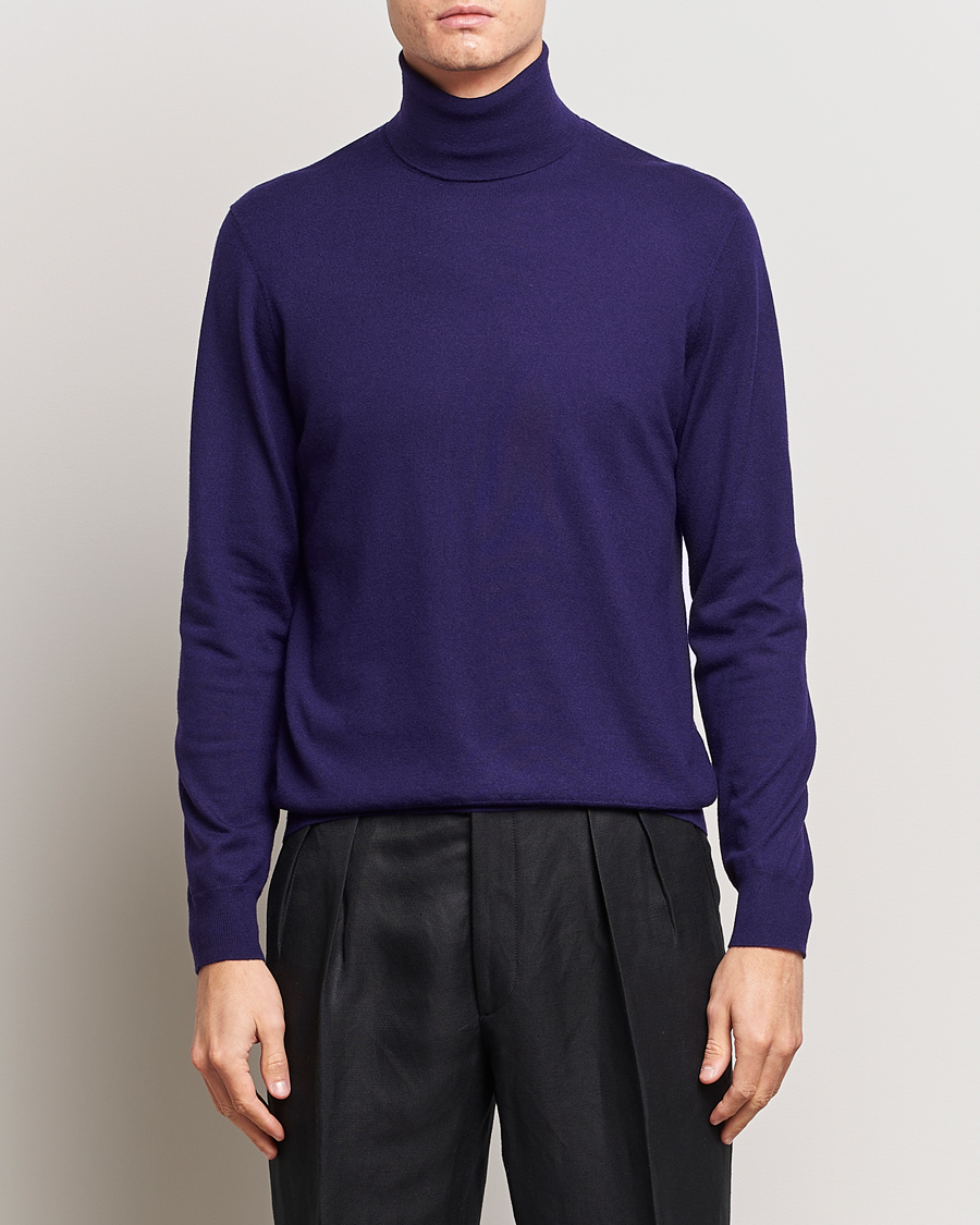 Uomini | Maglieria | Ralph Lauren Purple Label | Cashmere Jersey Rollneck Purple