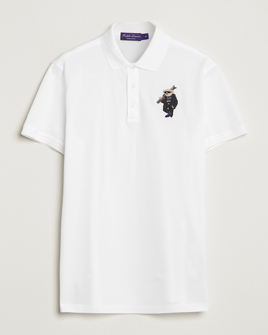 Uomini | Polo | Ralph Lauren Purple Label | Ski Bear Polo White