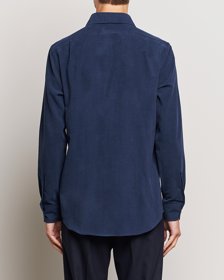 Uomini | Camicie | Ralph Lauren Purple Label | Cotton/Cashmere Corduroy Shirt Navy