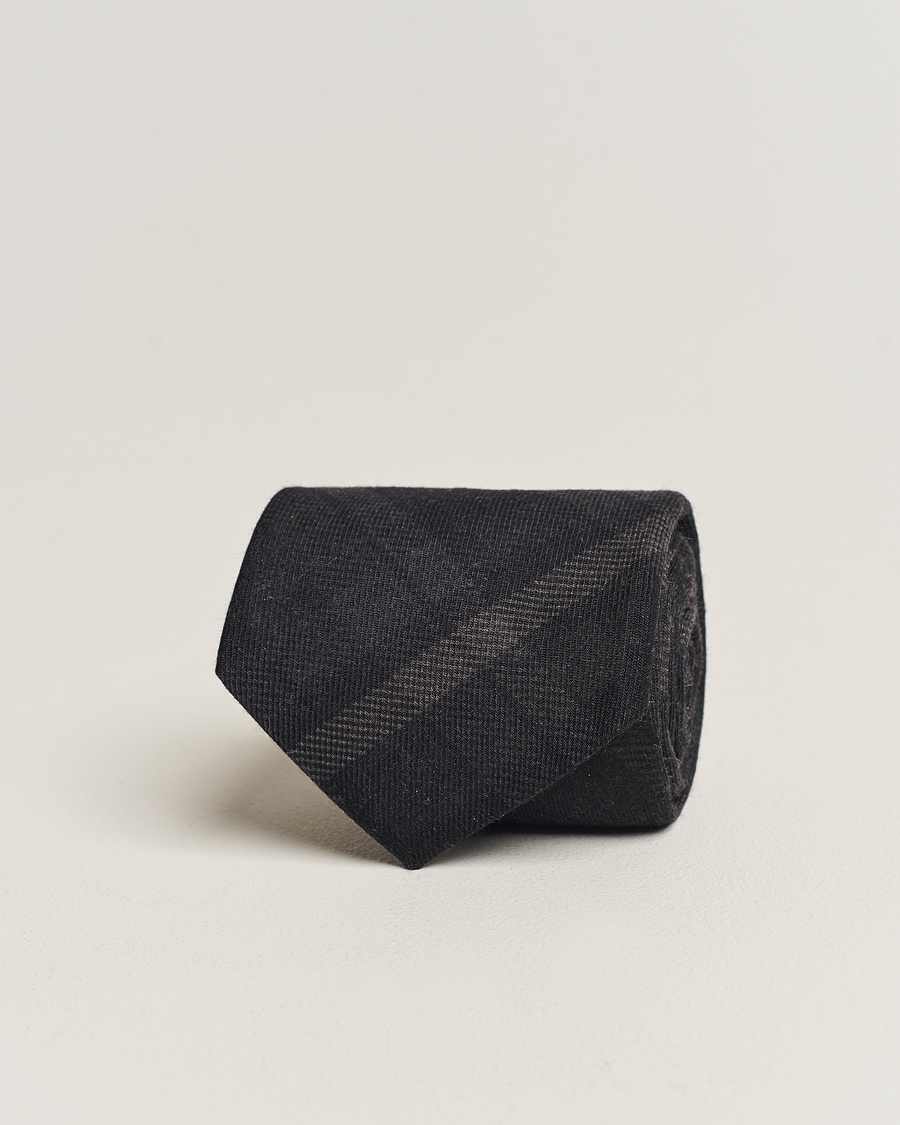 Uomini | Ralph Lauren Purple Label Tonal Plaid Tie Dark Grey | Ralph Lauren Purple Label | Tonal Plaid Tie Dark Grey