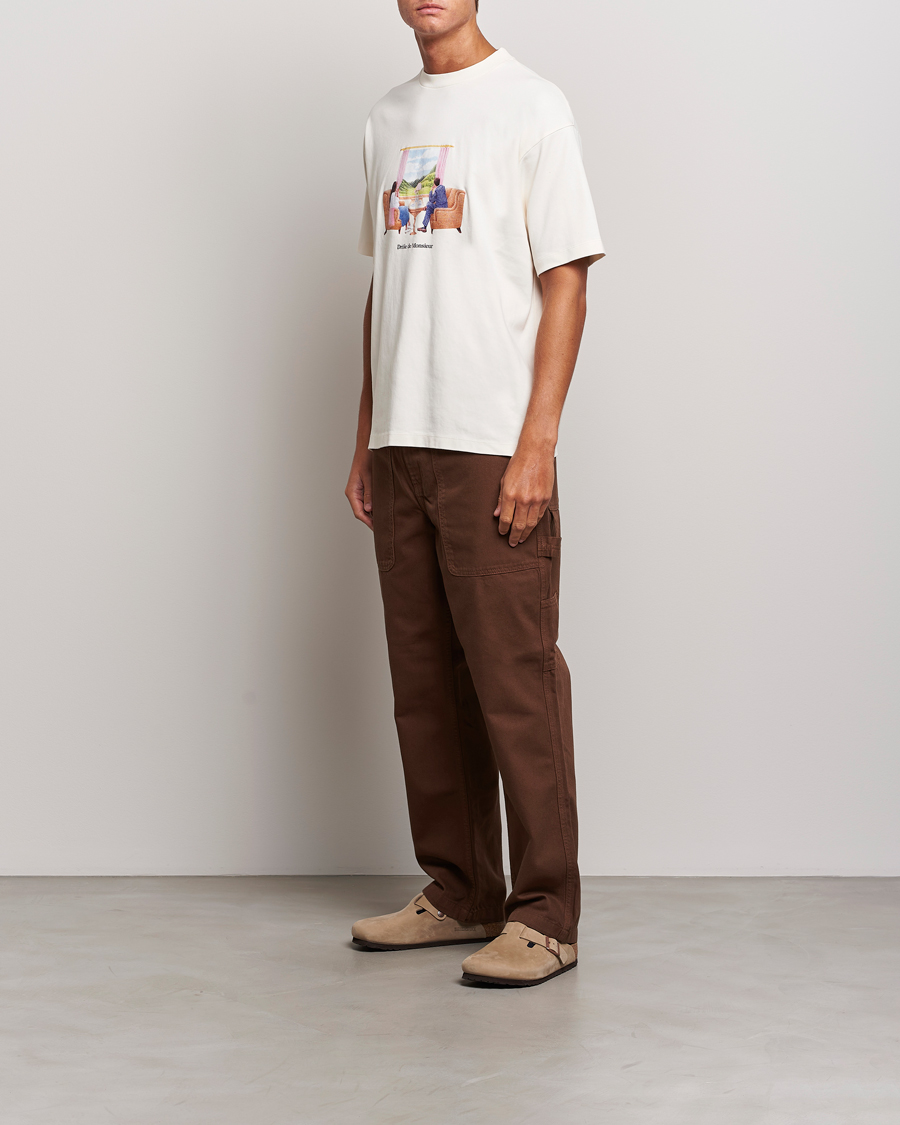 Uomini | T-shirt | Drôle de Monsieur | Voyage T-Shirt Cream