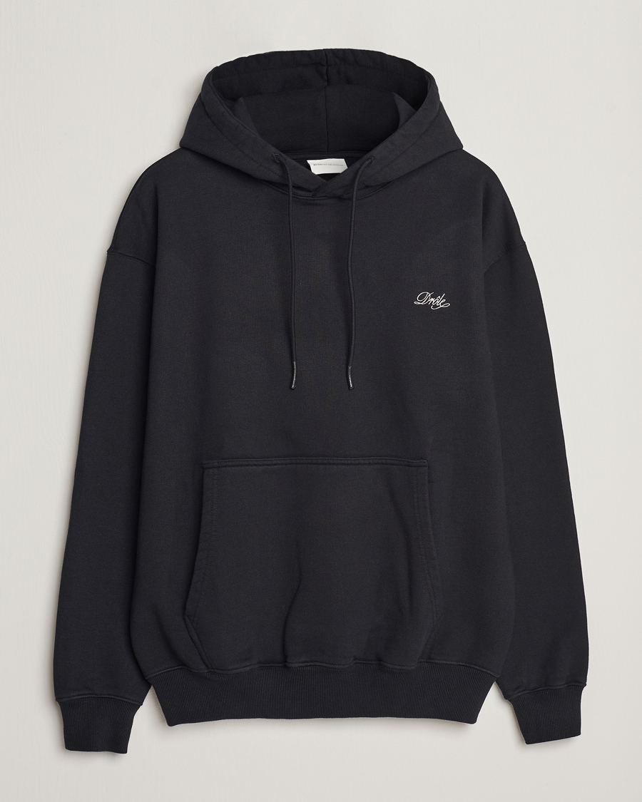 Uomini | Maglieria | Drôle de Monsieur | Signature Hoodie Black