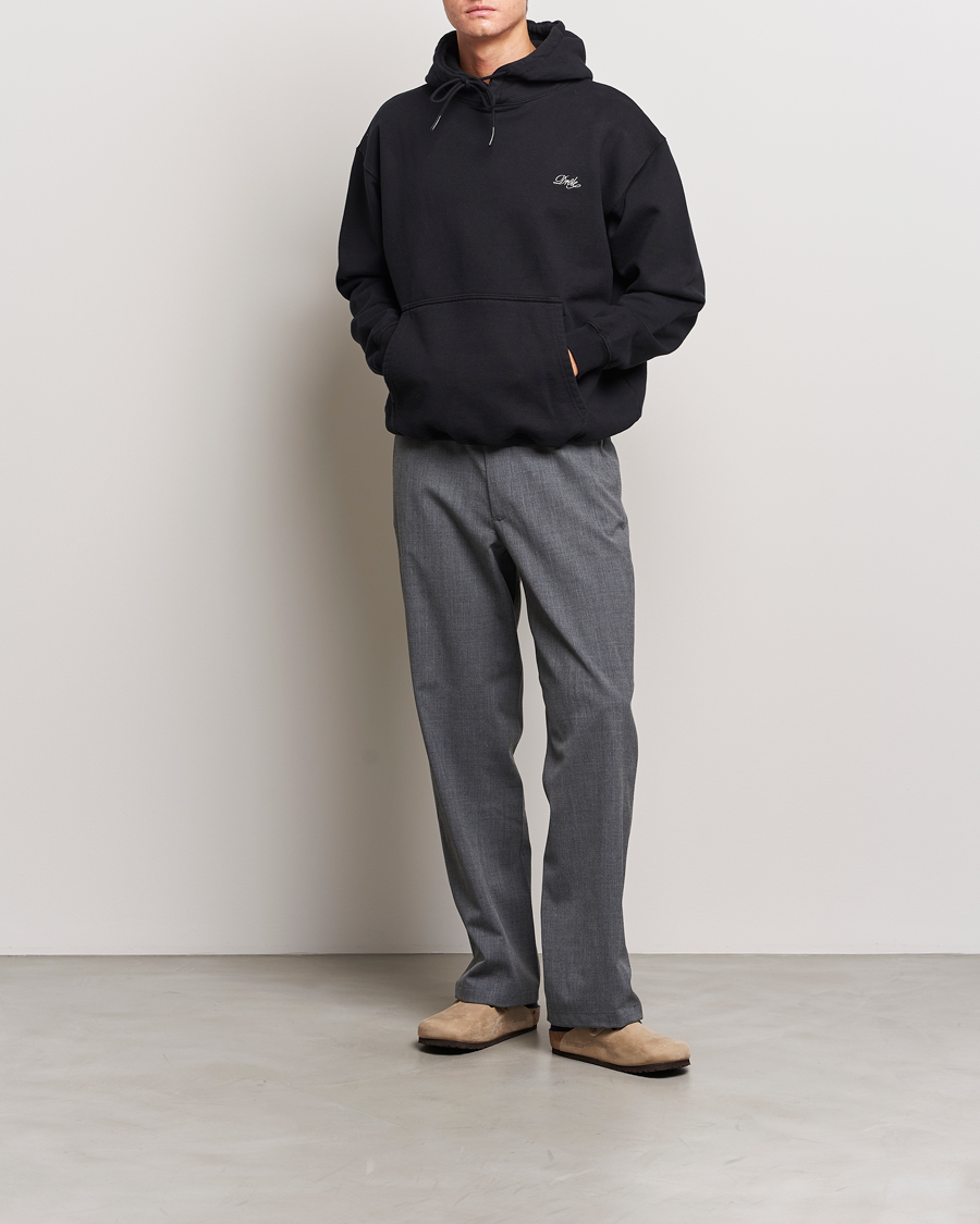 Uomini | Maglieria | Drôle de Monsieur | Signature Hoodie Black