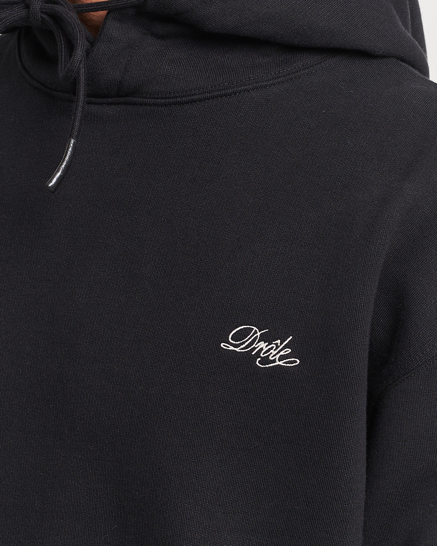 Uomini | Maglieria | Drôle de Monsieur | Signature Hoodie Black
