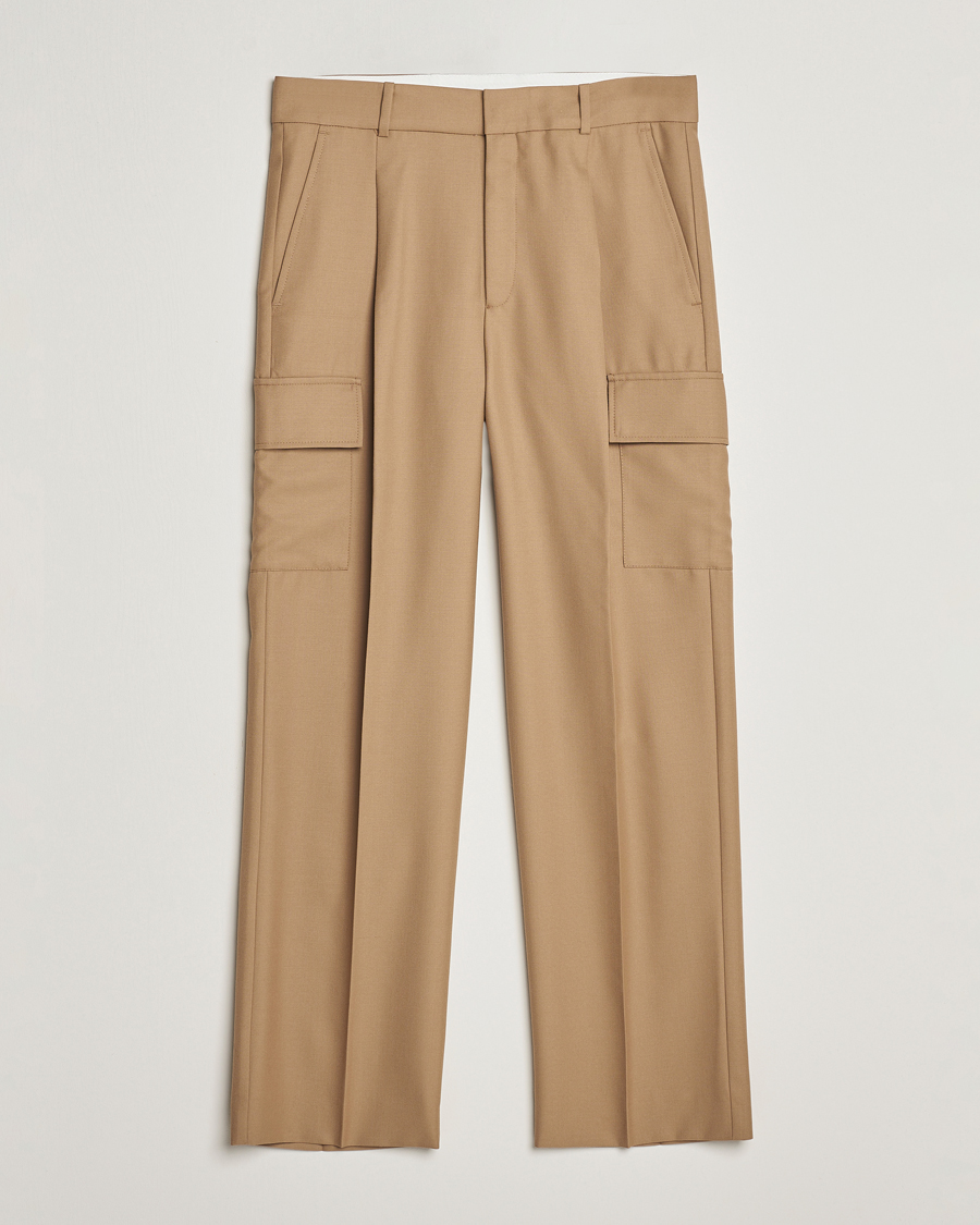 Uomini | Pantaloni | Drôle de Monsieur | Flannel Cargo Pants Beige