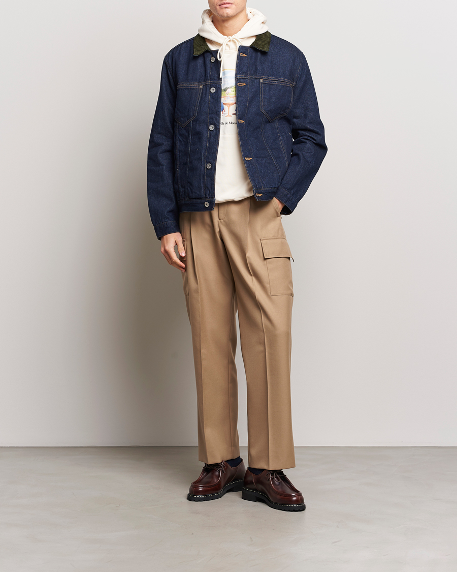 Uomini | Pantaloni | Drôle de Monsieur | Flannel Cargo Pants Beige