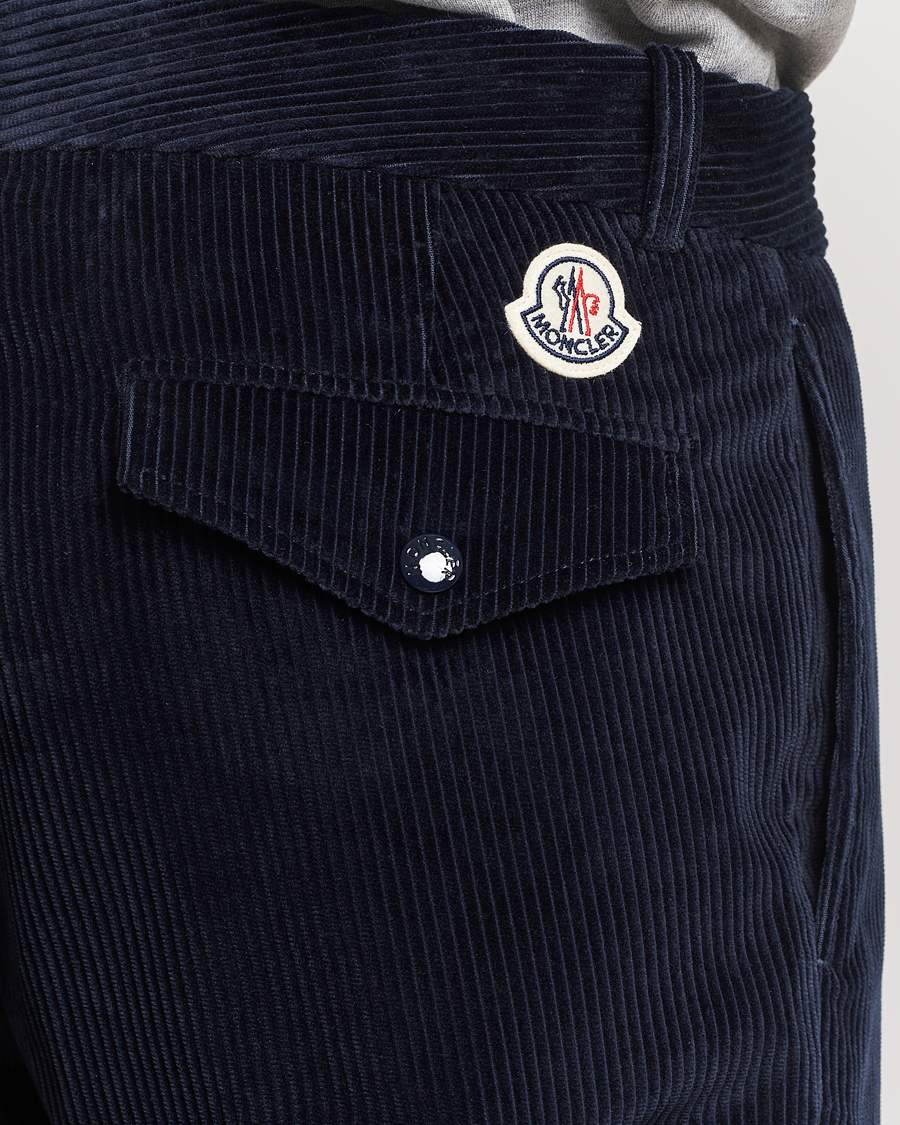 Uomini | Pantaloni | Moncler | Corduroy Pants Navy