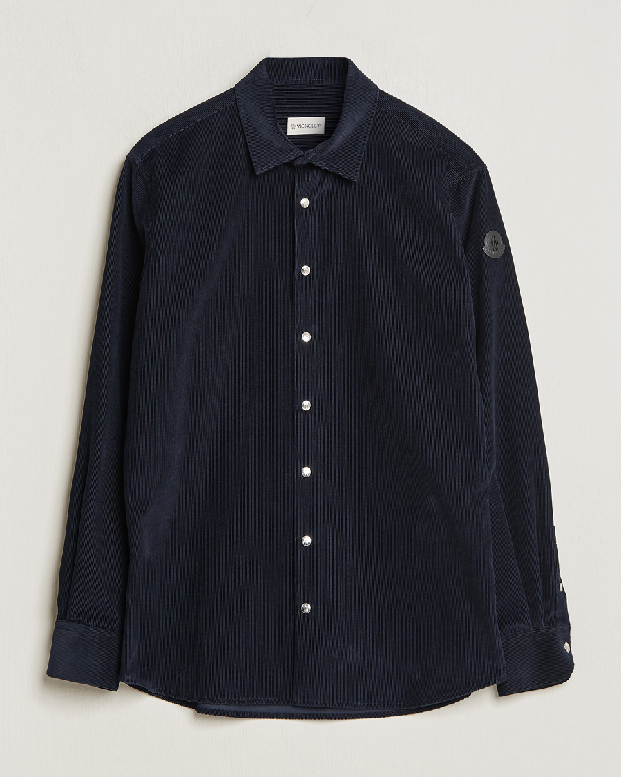 Uomini | Camicie | Moncler | Corduroy Casual Shirt Navy