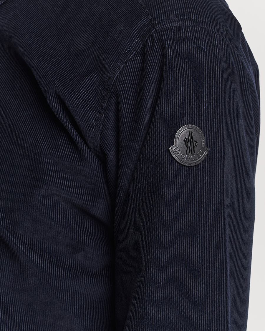 Uomini | Camicie | Moncler | Corduroy Casual Shirt Navy