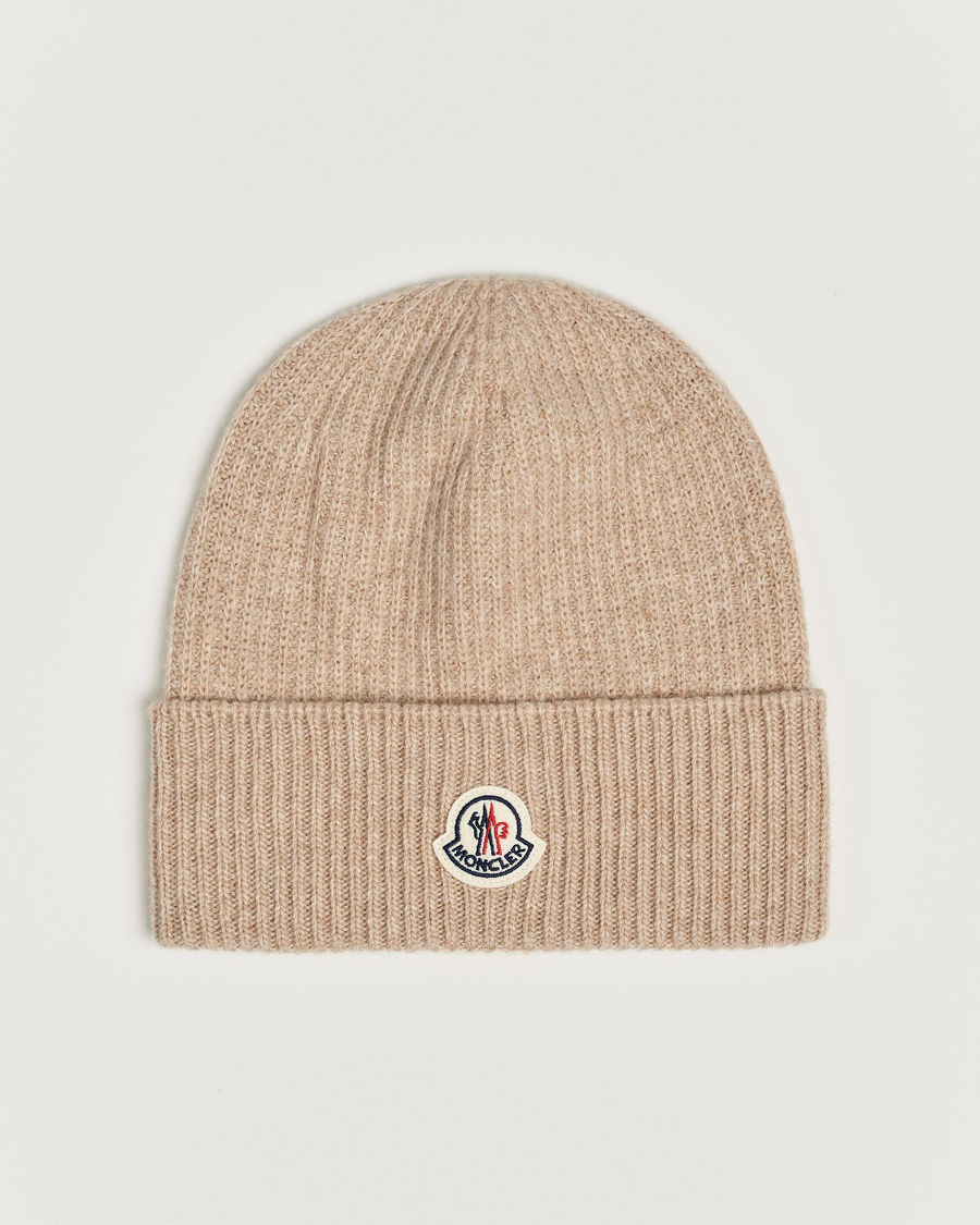 Uomini | Moncler Cashmere Beanie Beige | Moncler | Cashmere Beanie Beige