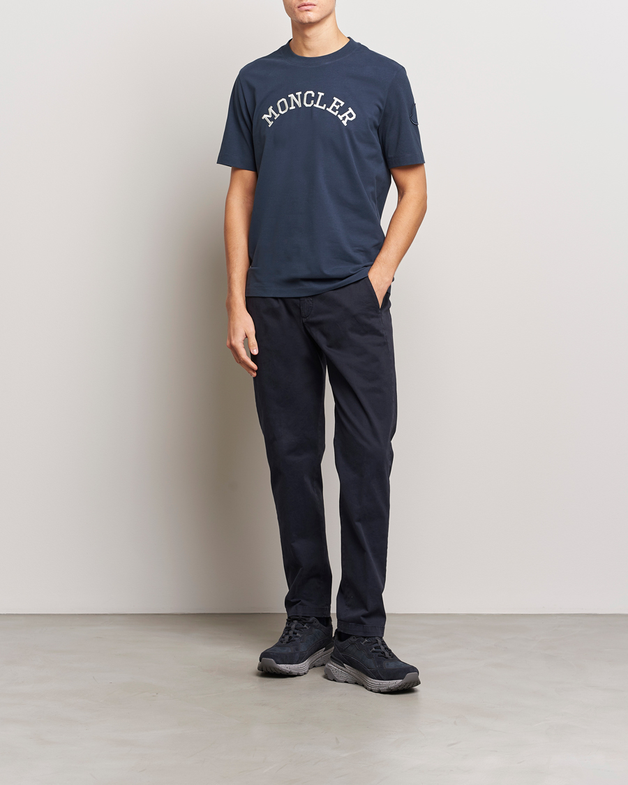 Uomini | T-shirt | Moncler | Lettering T-Shirt Navy