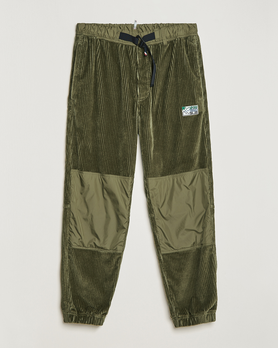 Uomini | Pantaloni | Moncler Grenoble | Tech Panel Corduroy Trousers Olive