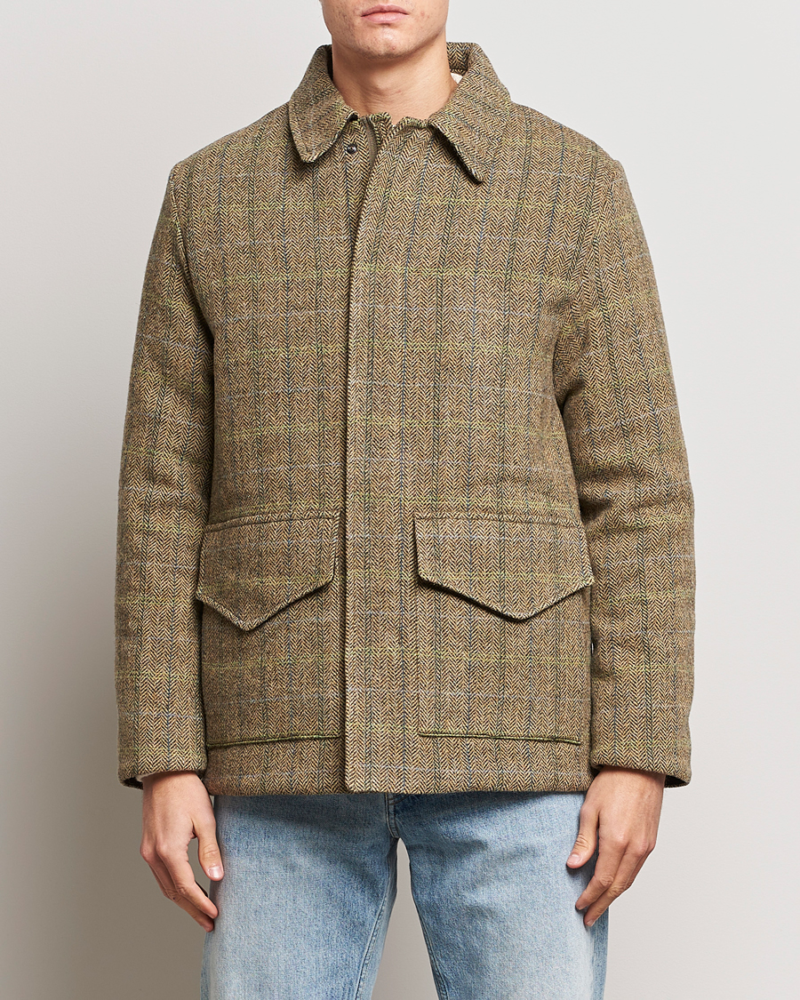 Uomini | Giacche | Aspesi | Tweed Hunting Jacket Green Check