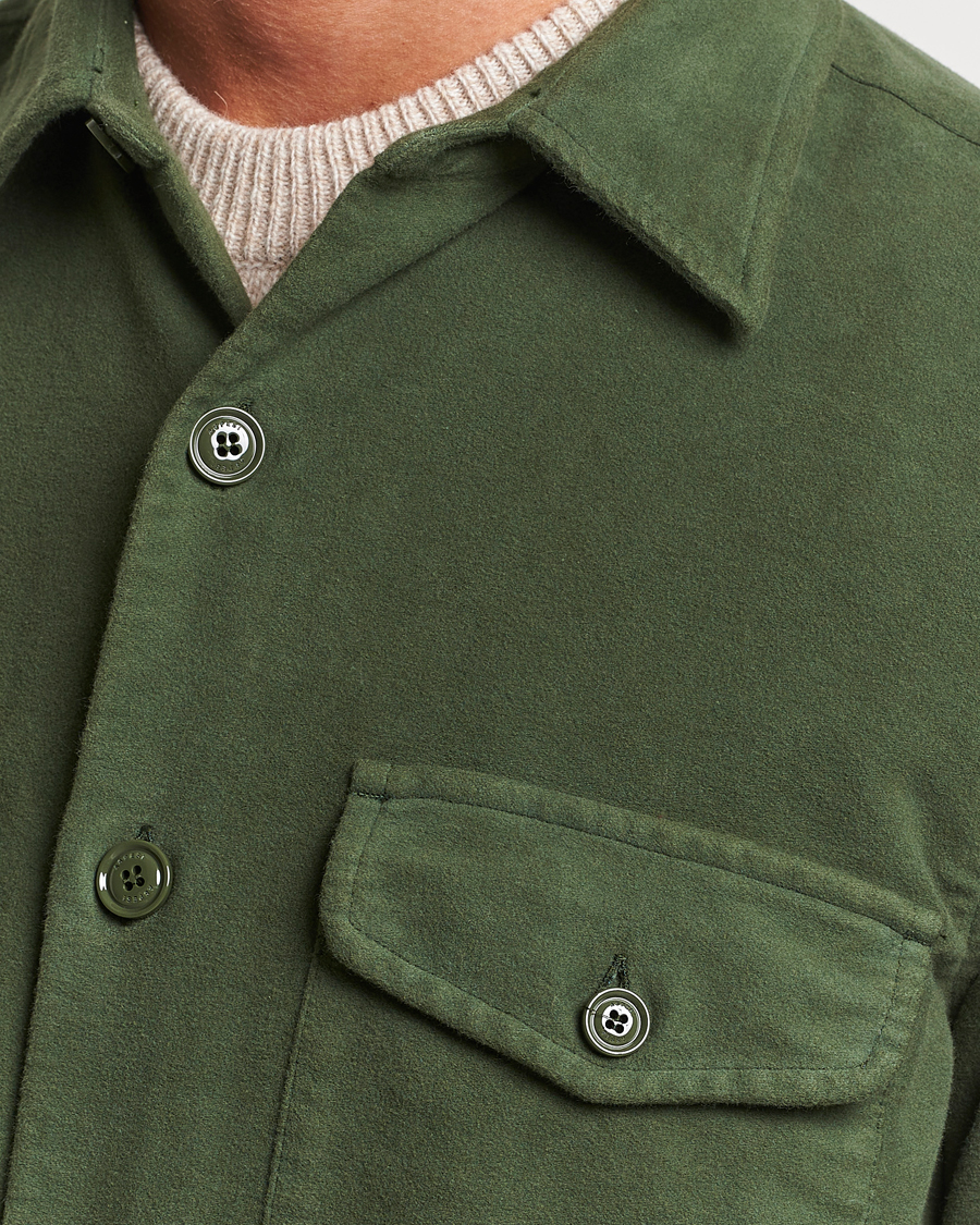 Uomini | Giacche | Aspesi | Moleskine Shirt Jacket Dark Military