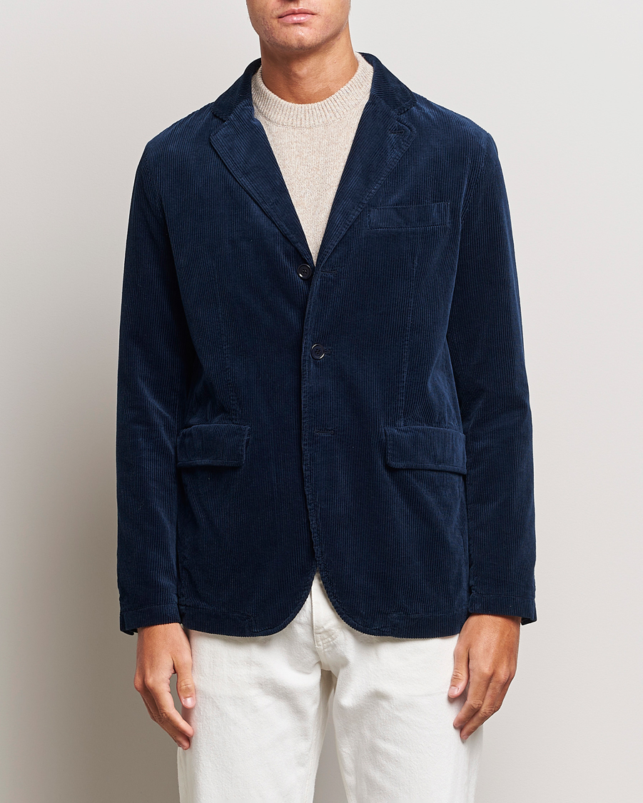 Uomini | Blazers | Aspesi | Corduroy Blazer Navy