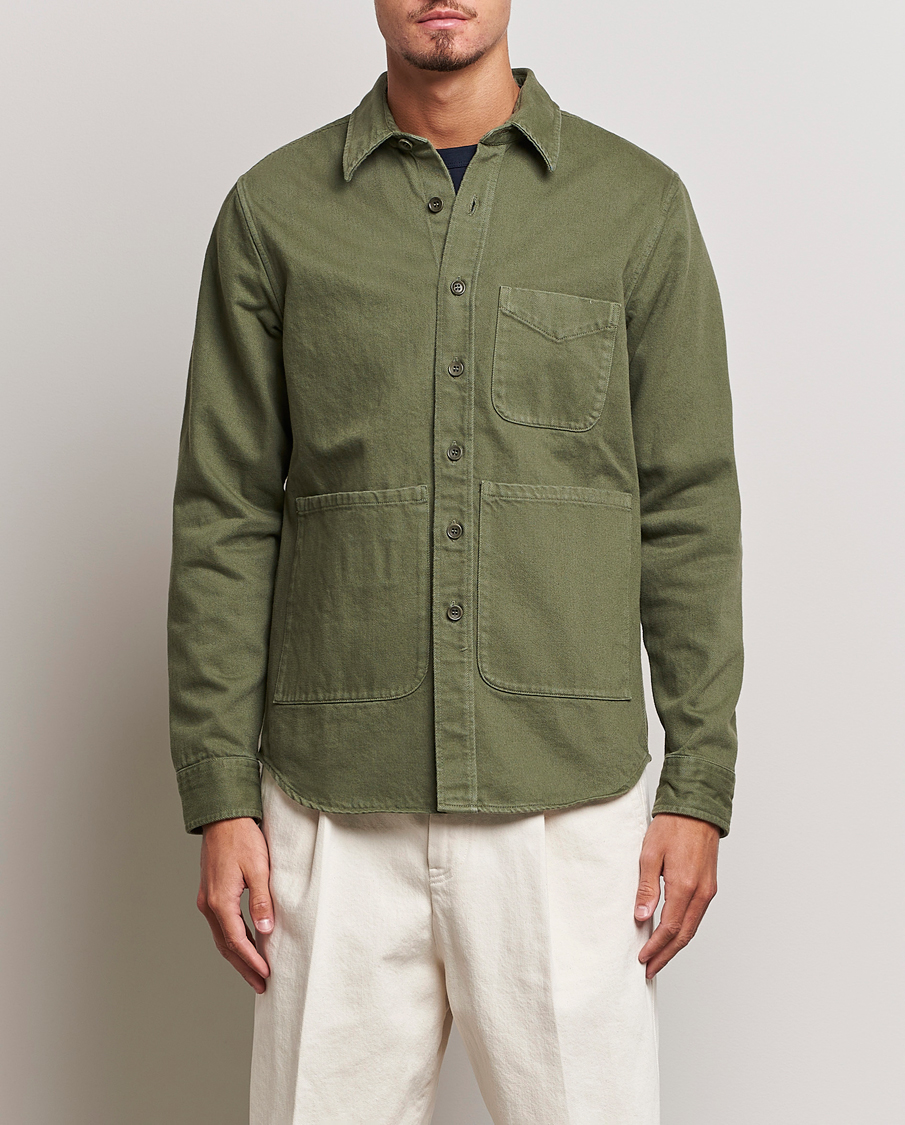Uomini | Camicie | Aspesi | Cotton Utility Shirt Military