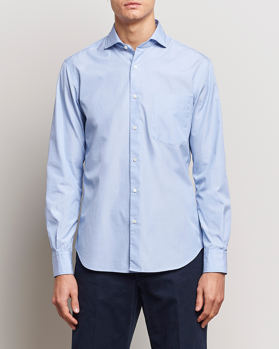 Uomini | Camicie | Aspesi | Striped Poplin Shirt Light Blue