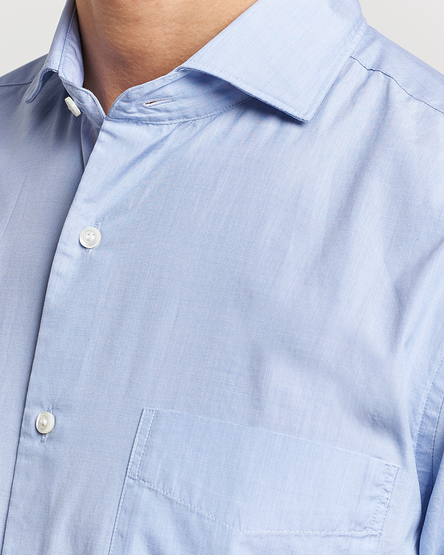 Uomini | Camicie | Aspesi | Striped Poplin Shirt Light Blue