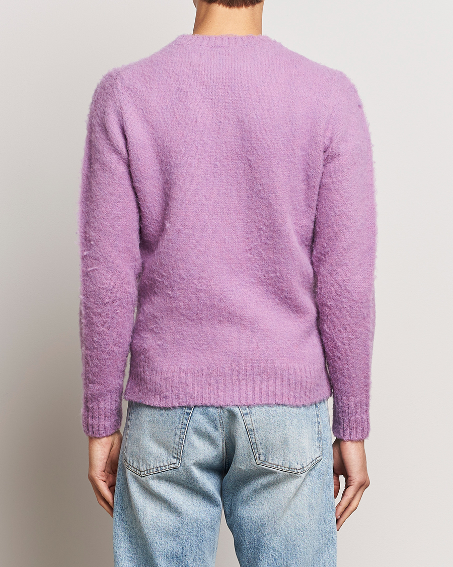 Uomini | Maglieria | Aspesi | Brushed Shetland Sweater Purple