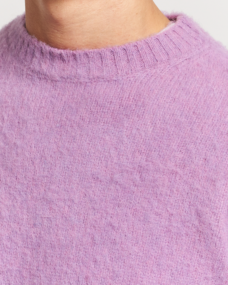 Uomini | Maglieria | Aspesi | Brushed Shetland Sweater Purple